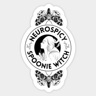 Neurospicy Spoonie Witch Transparent Sticker